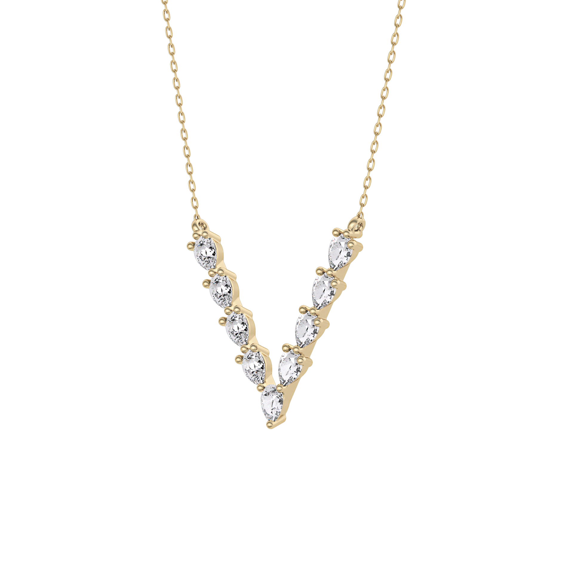 1.5 TCW Emerald Lab Grown Diamond Bezel Necklace