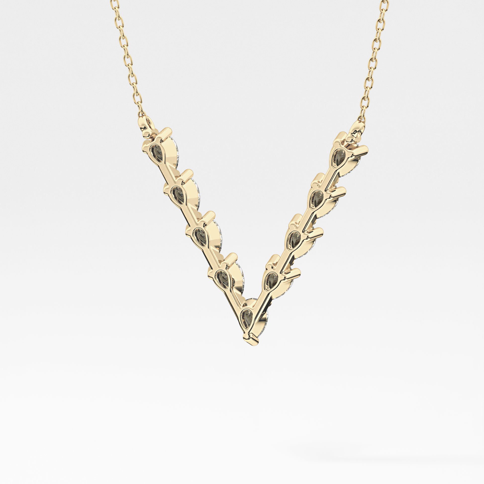1.5 TCW Emerald Lab Grown Diamond Bezel Necklace