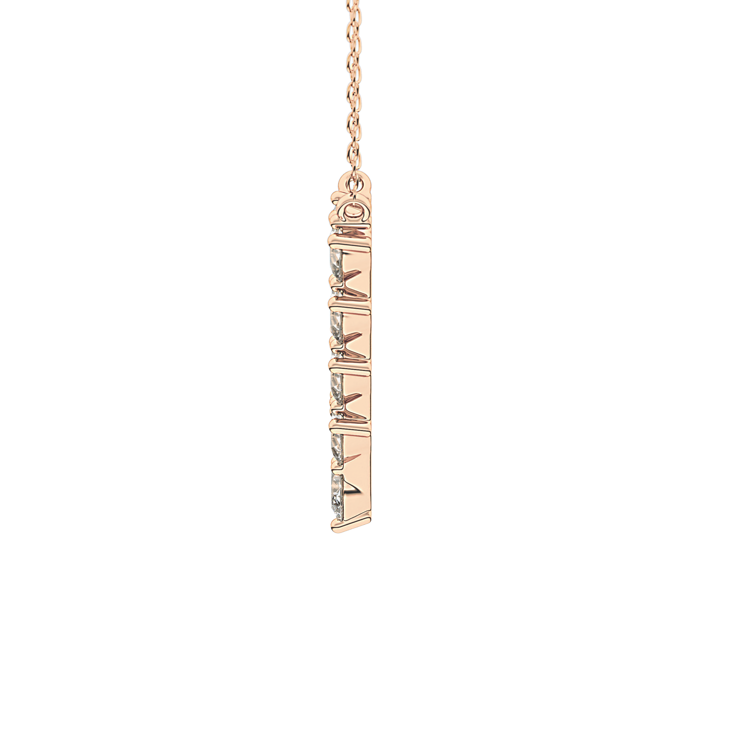 1.5 TCW Emerald Lab Grown Diamond Bezel Necklace