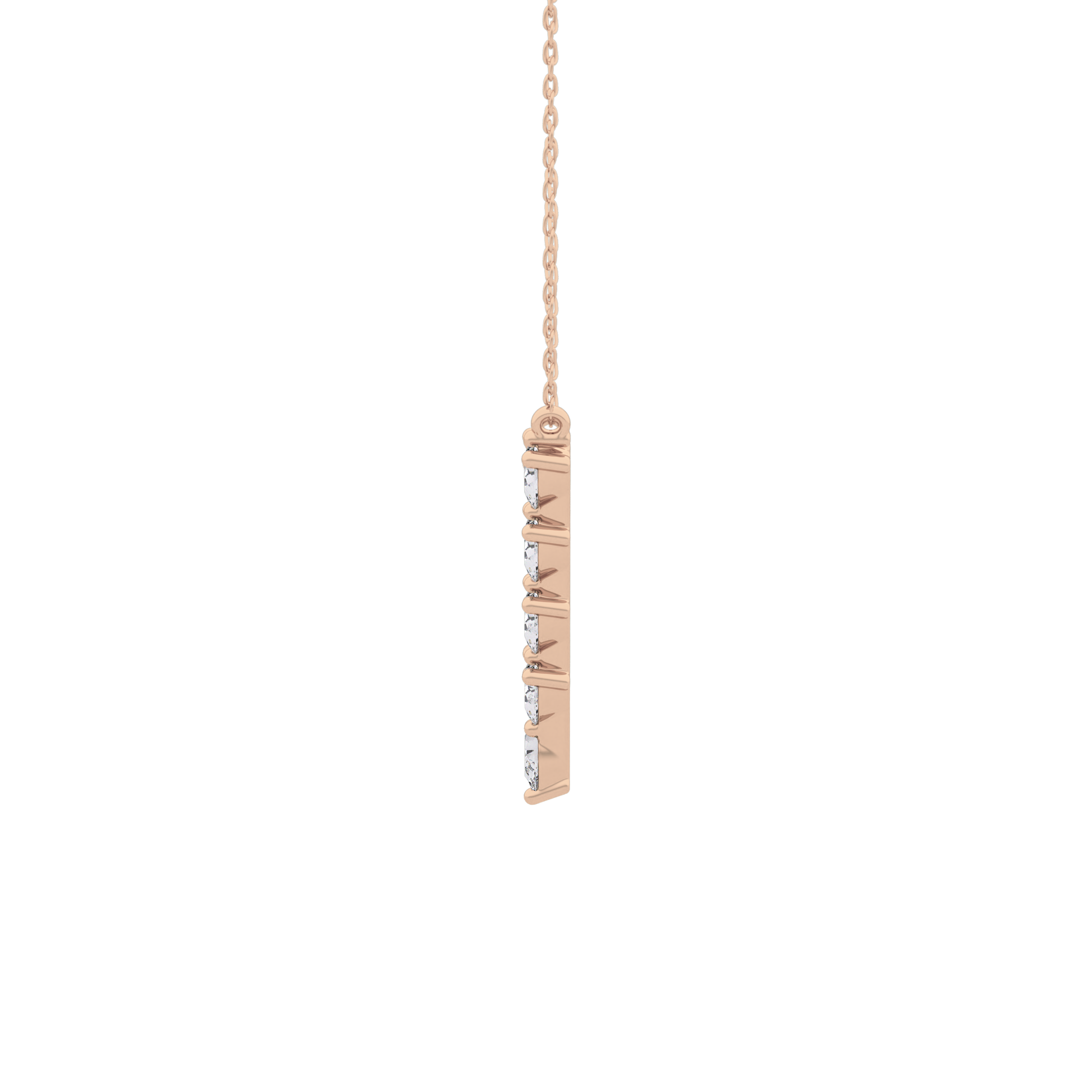 1.5 TCW Emerald Lab Grown Diamond Bezel Necklace