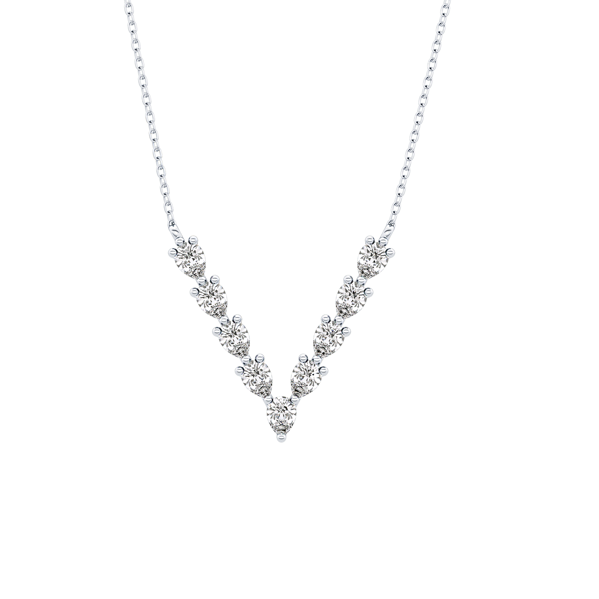 1.5 TCW Emerald Lab Grown Diamond Bezel Necklace