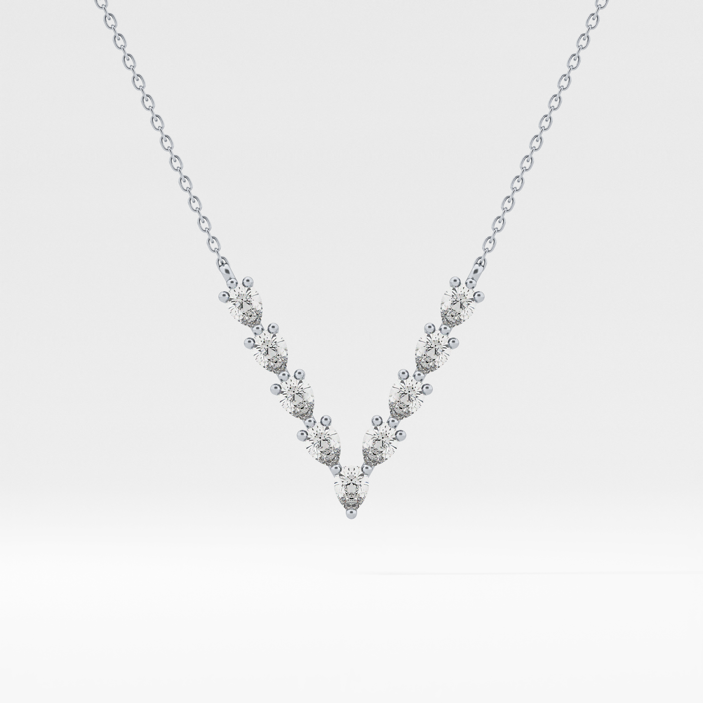 1.5 TCW Emerald Lab Grown Diamond Bezel Necklace