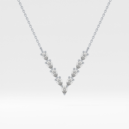 1.5 TCW Emerald Lab Grown Diamond Bezel Necklace