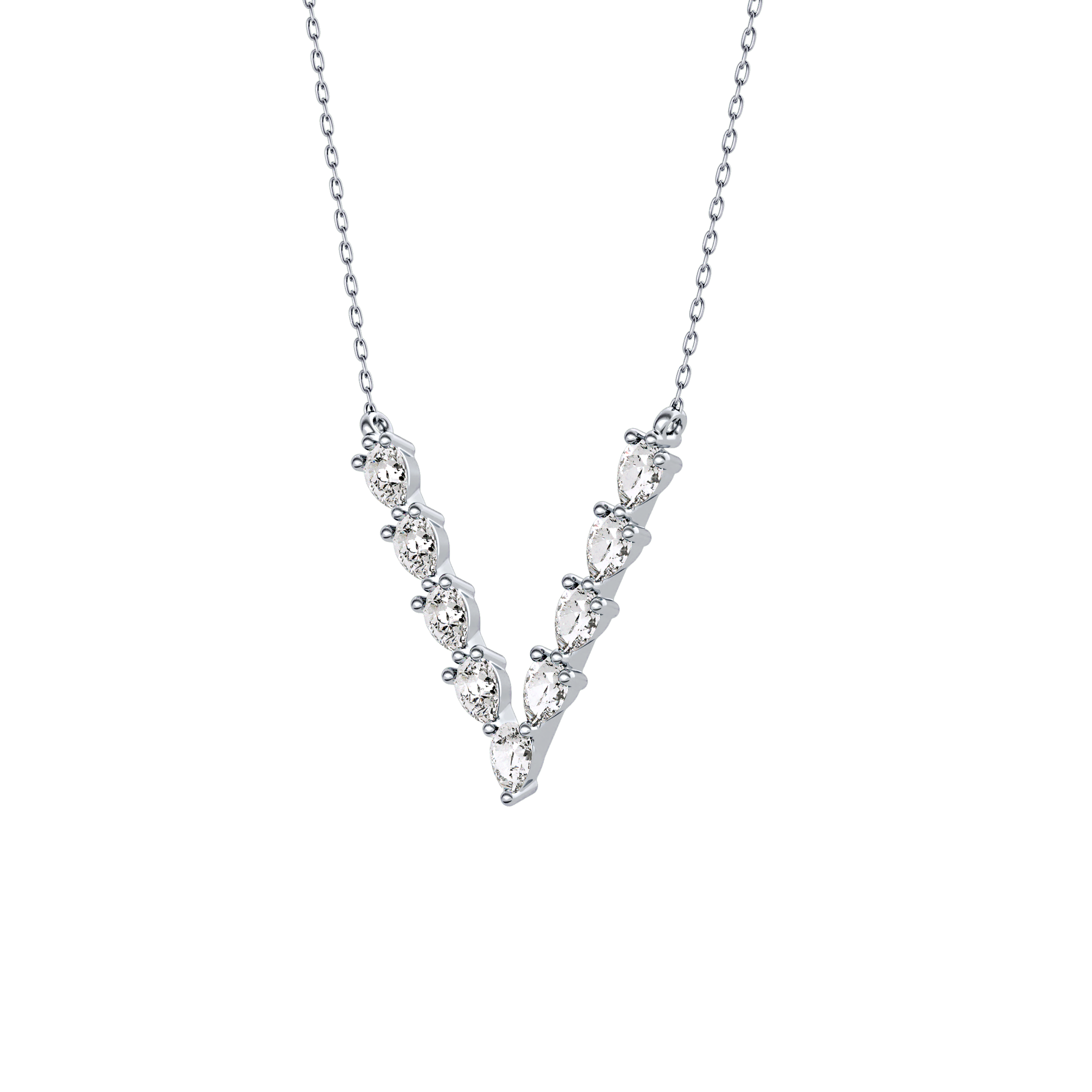 1.5 TCW Emerald Lab Grown Diamond Bezel Necklace