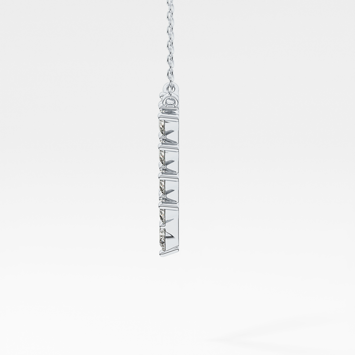1.5 TCW Emerald Lab Grown Diamond Bezel Necklace