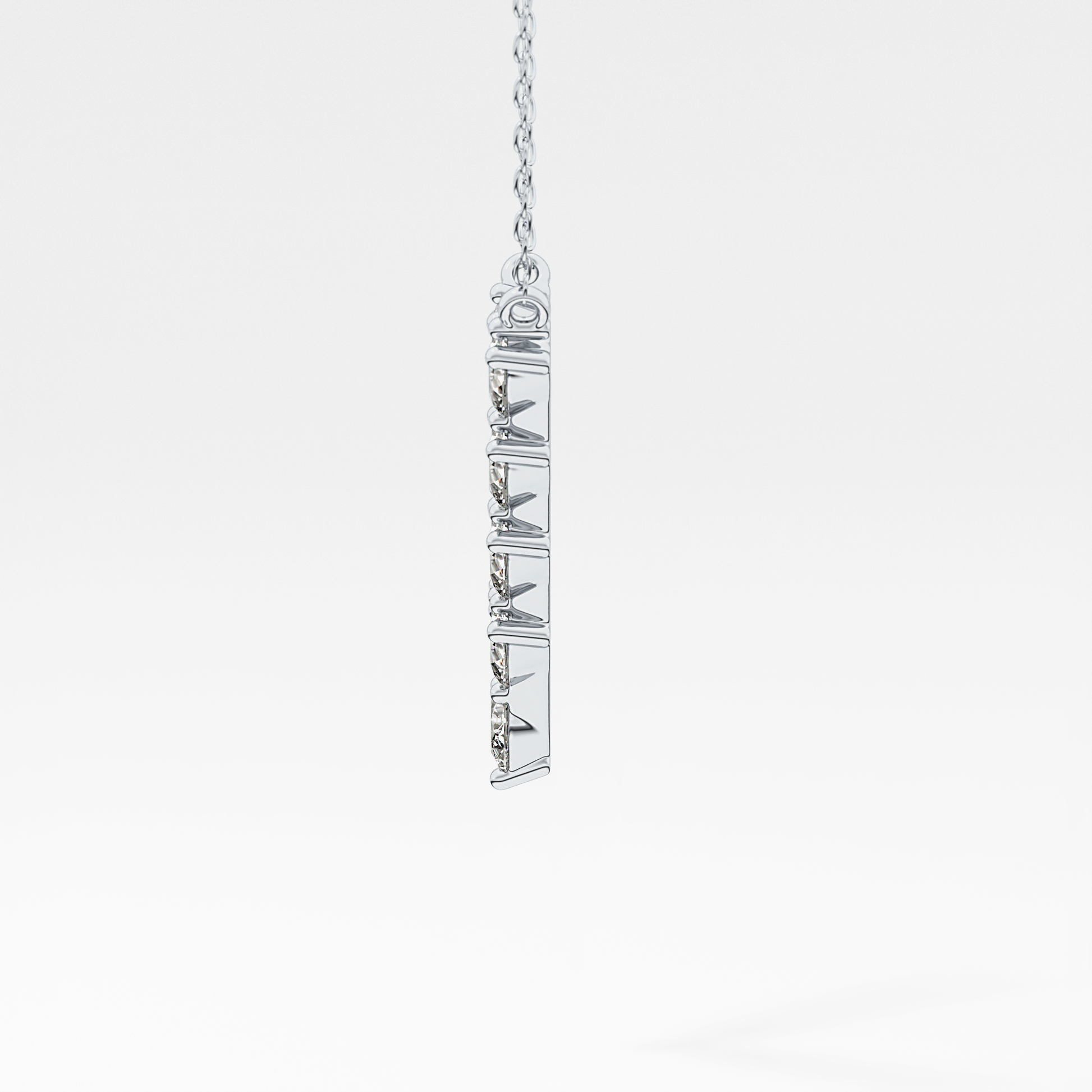 1.5 TCW Emerald Lab Grown Diamond Bezel Necklace