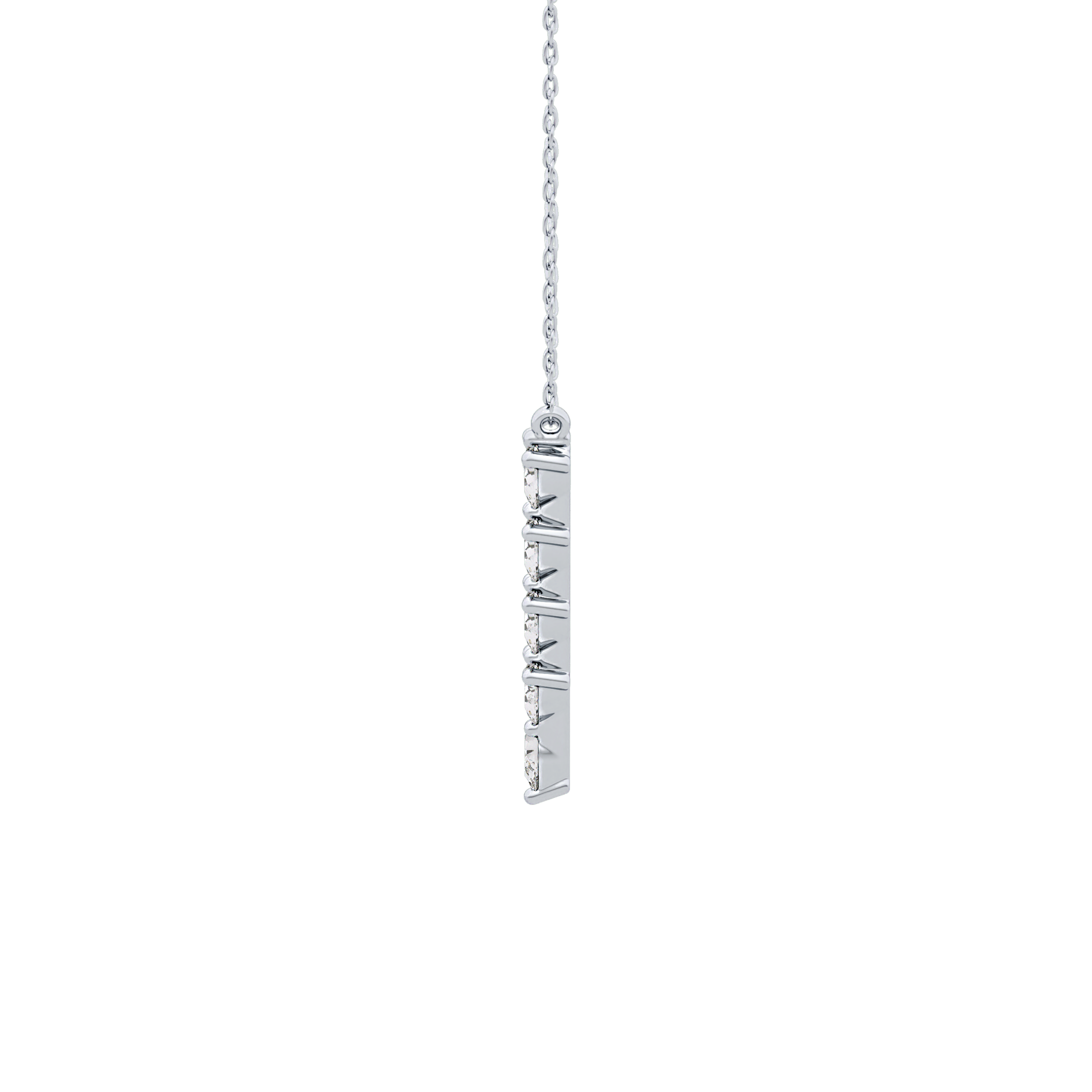 1.5 TCW Emerald Lab Grown Diamond Bezel Necklace