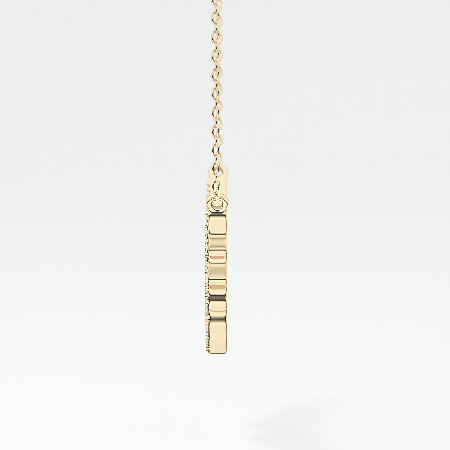 1.5 TCW Emerald Lab Grown Diamond Bezel Necklace