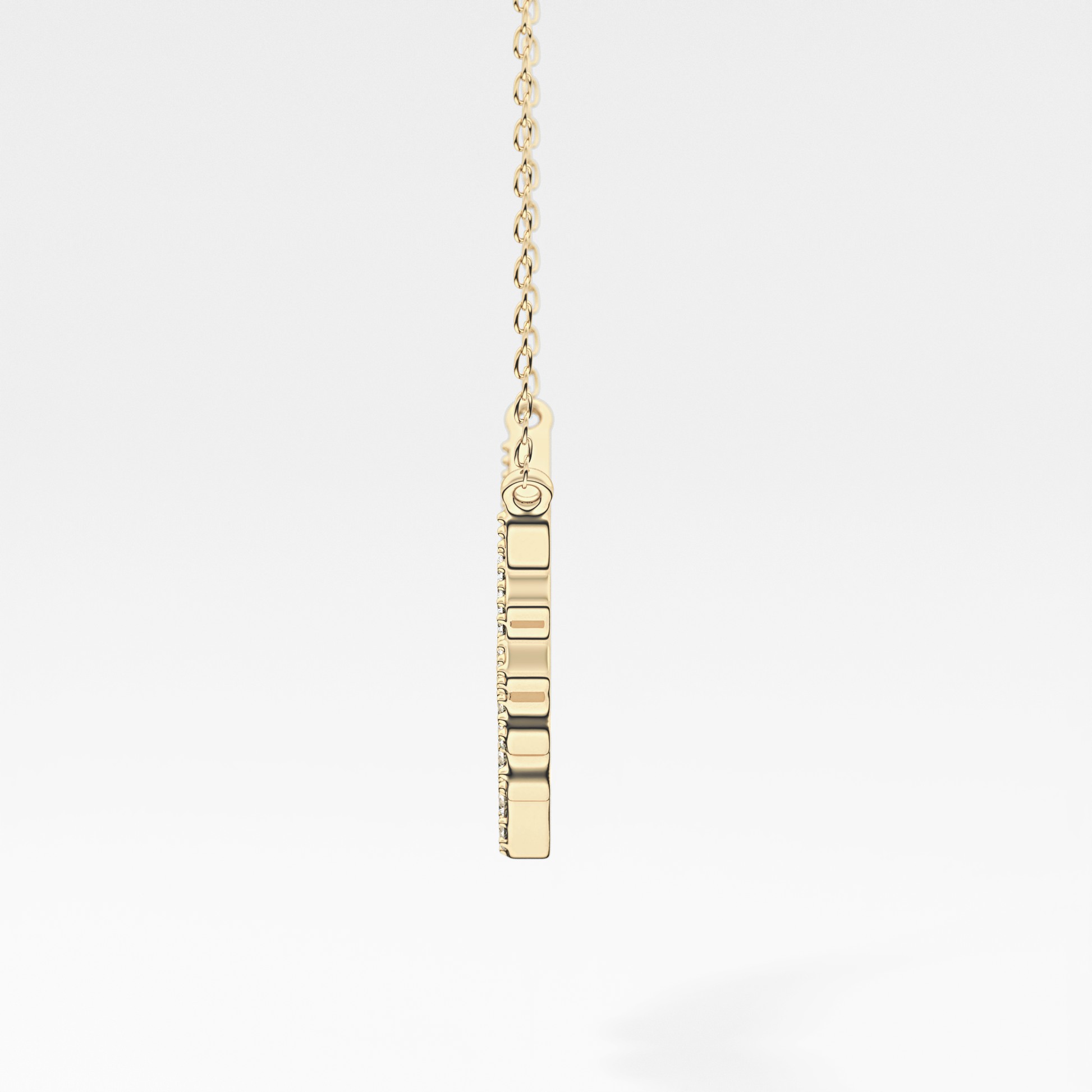 1.5 TCW Emerald Lab Grown Diamond Bezel Necklace