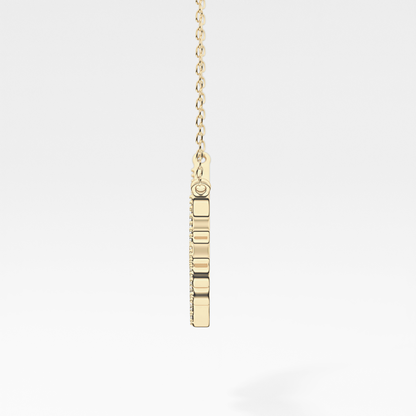 1.5 TCW Emerald Lab Grown Diamond Bezel Necklace