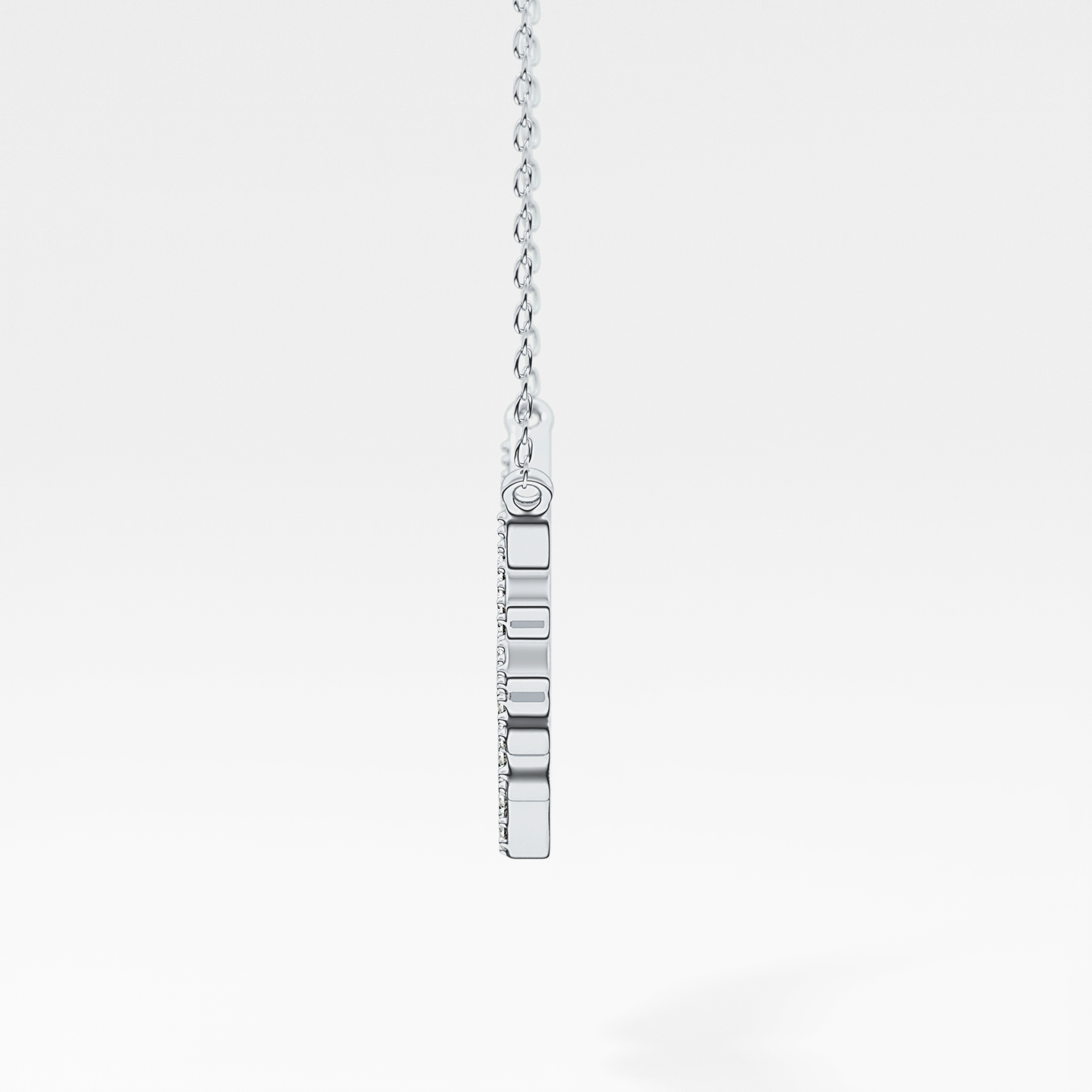 1.5 TCW Emerald Lab Grown Diamond Bezel Necklace