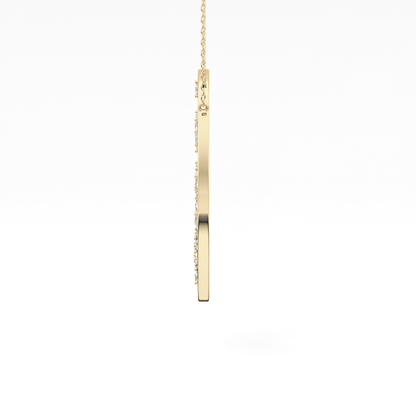 1.5 TCW Emerald Lab Grown Diamond Bezel Necklace