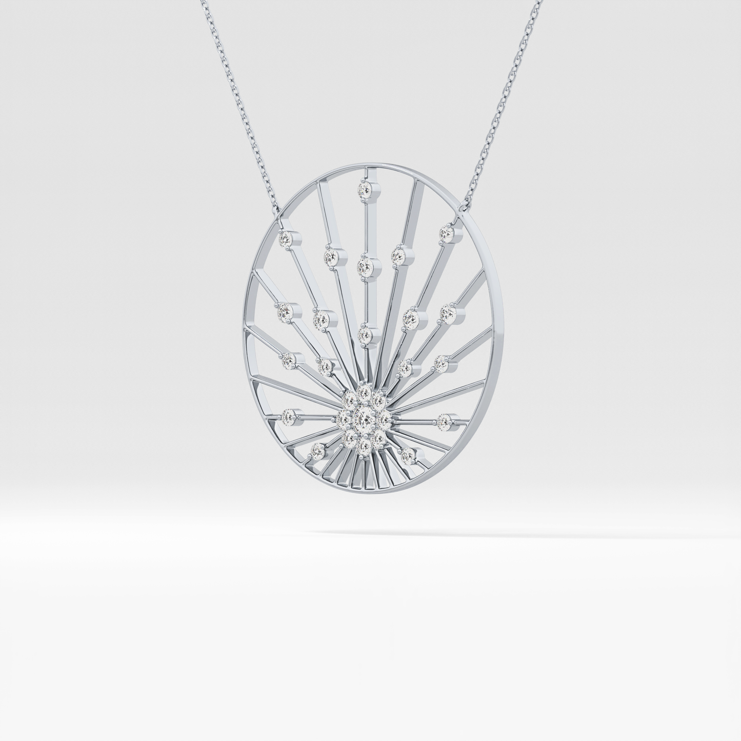1.5 TCW Emerald Lab Grown Diamond Bezel Necklace