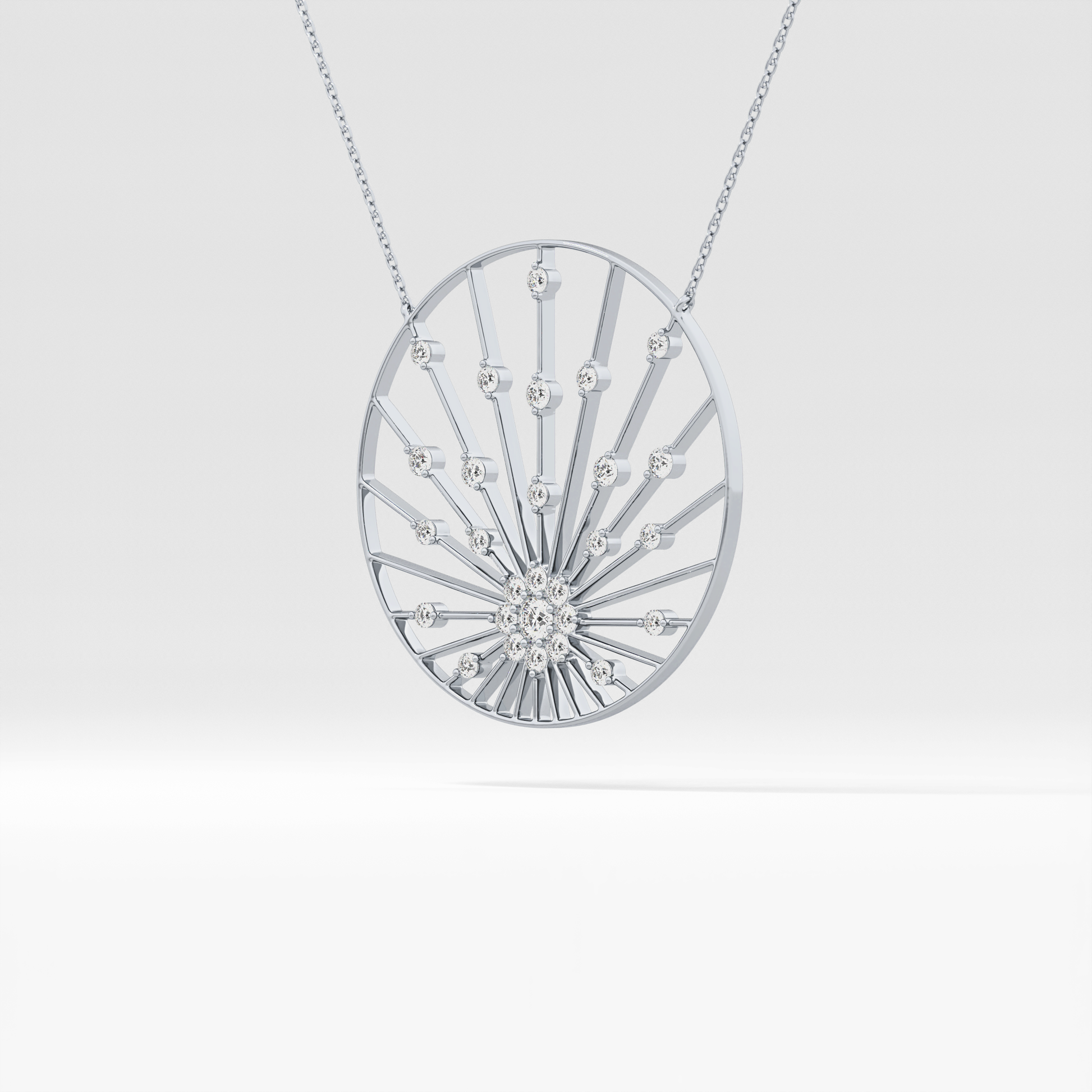 1.5 TCW Emerald Lab Grown Diamond Bezel Necklace