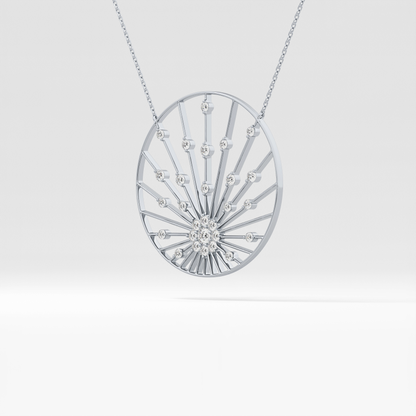 1.5 TCW Emerald Lab Grown Diamond Bezel Necklace