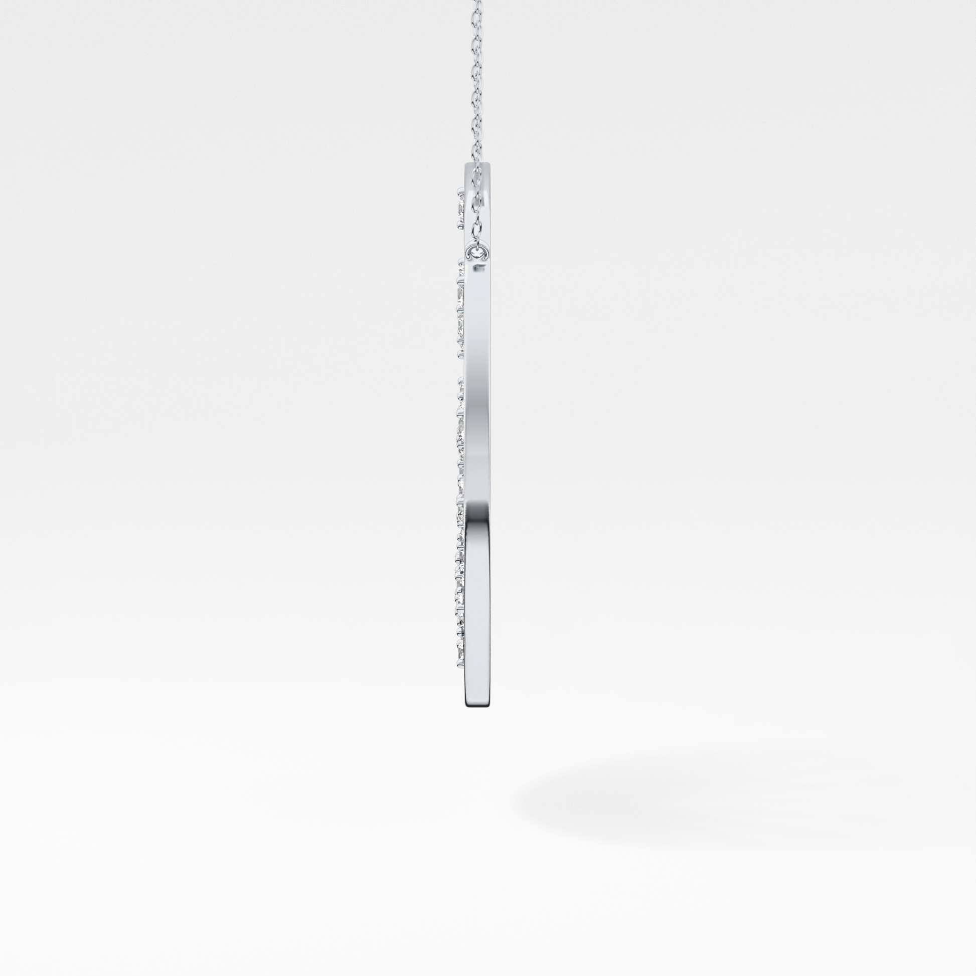 1.5 TCW Emerald Lab Grown Diamond Bezel Necklace