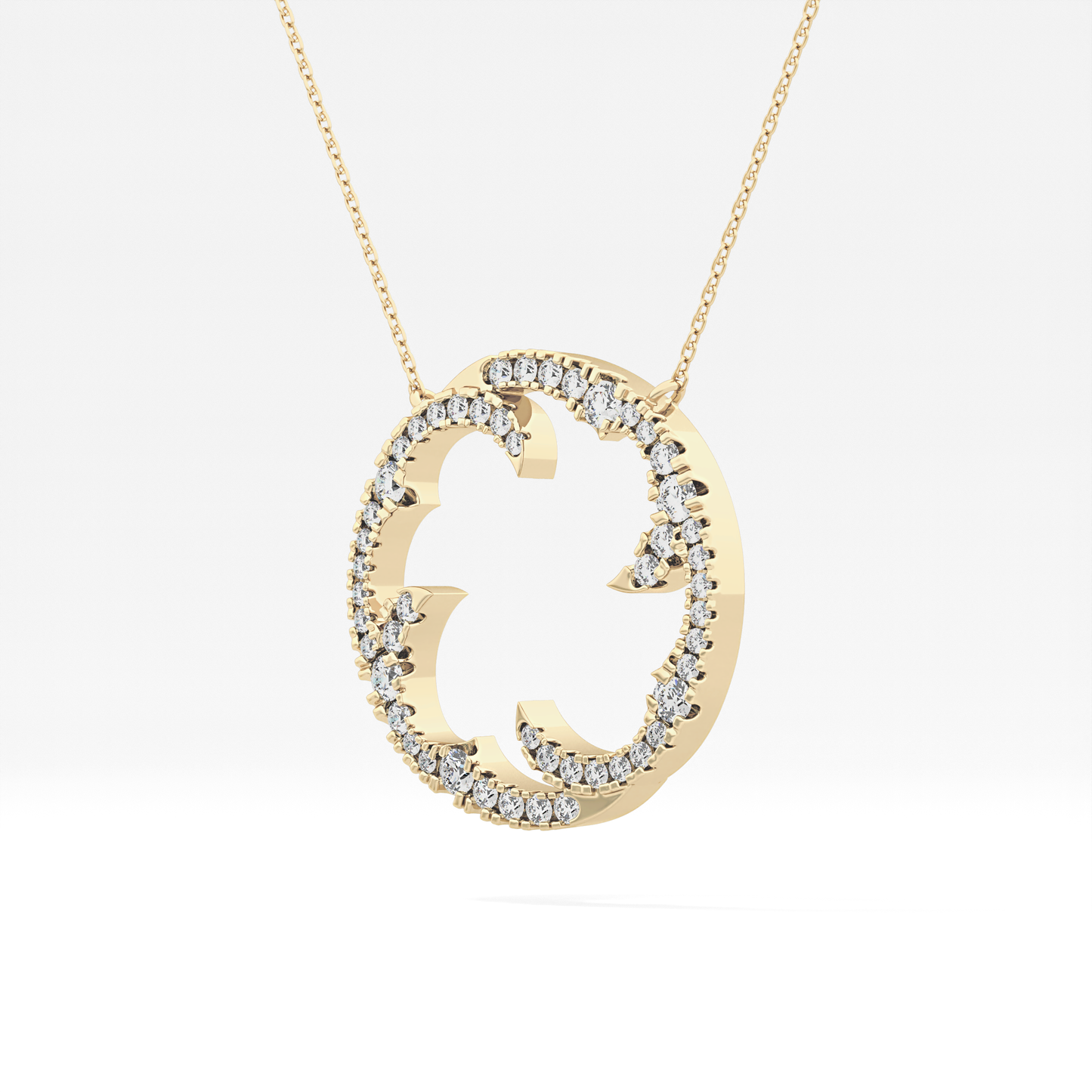 1.5 TCW Emerald Lab Grown Diamond Bezel Necklace