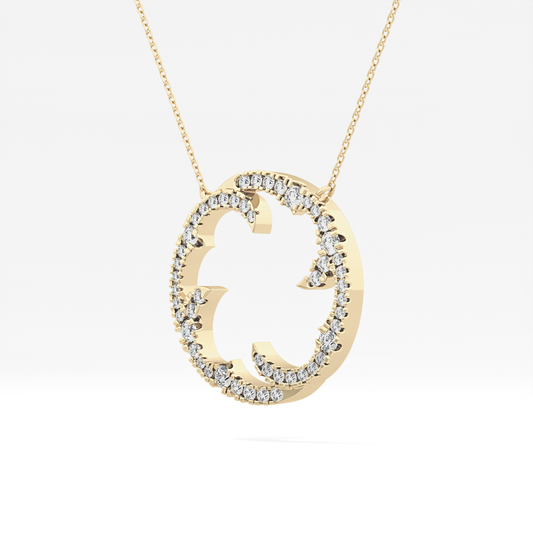 1.5 TCW Emerald Lab Grown Diamond Bezel Necklace