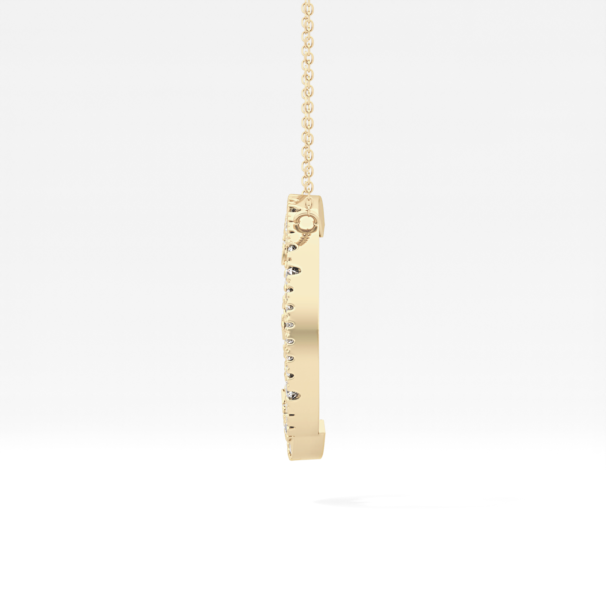 1.5 TCW Emerald Lab Grown Diamond Bezel Necklace