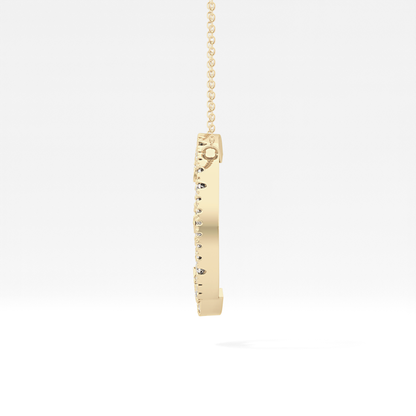 1.5 TCW Emerald Lab Grown Diamond Bezel Necklace