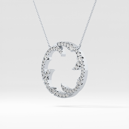 1.5 TCW Emerald Lab Grown Diamond Bezel Necklace