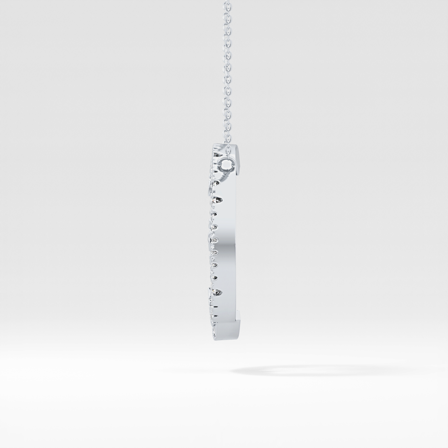 1.5 TCW Emerald Lab Grown Diamond Bezel Necklace
