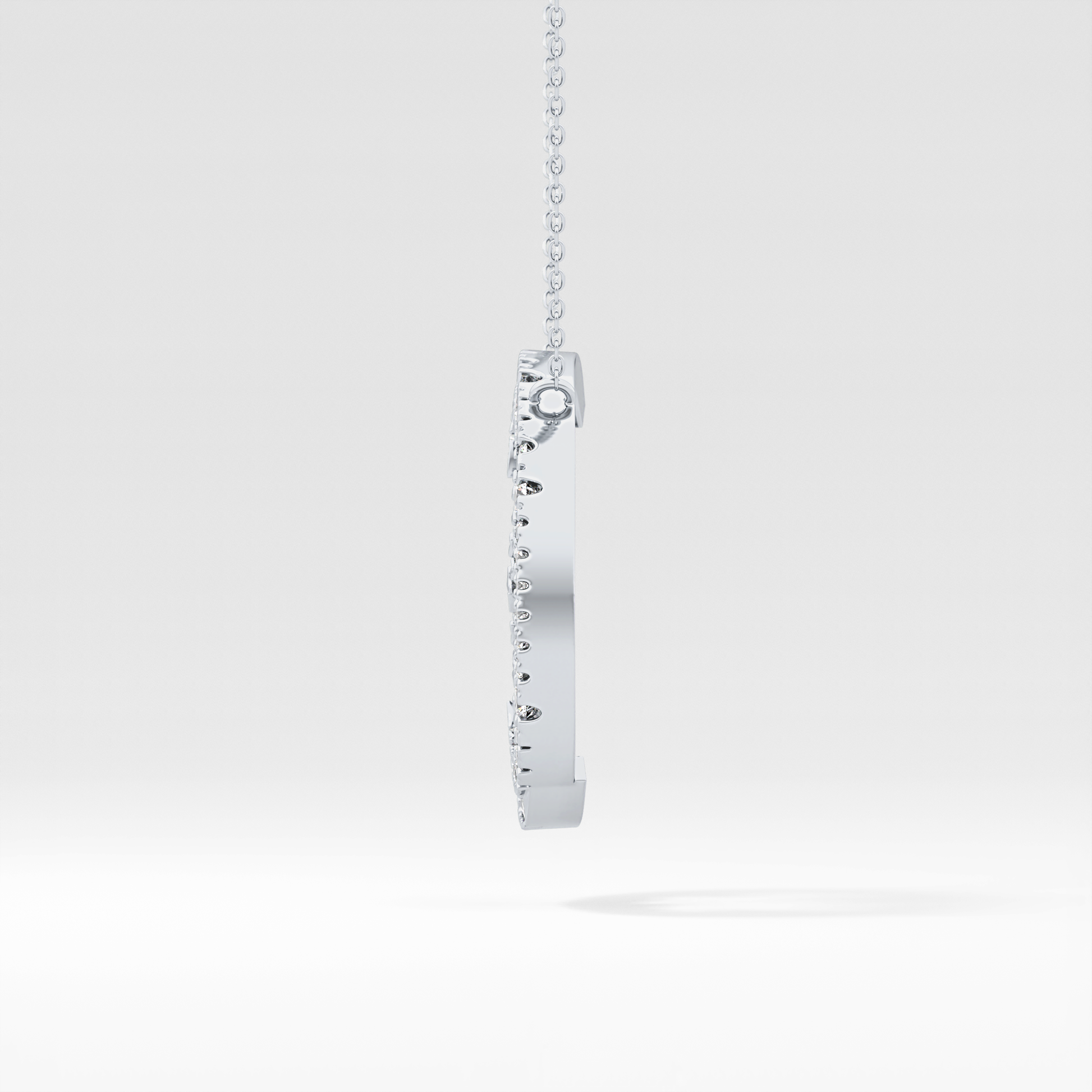 1.5 TCW Emerald Lab Grown Diamond Bezel Necklace