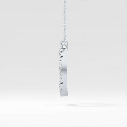 1.5 TCW Emerald Lab Grown Diamond Bezel Necklace