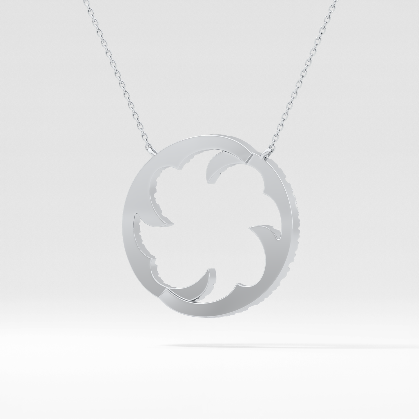 1.5 TCW Emerald Lab Grown Diamond Bezel Necklace
