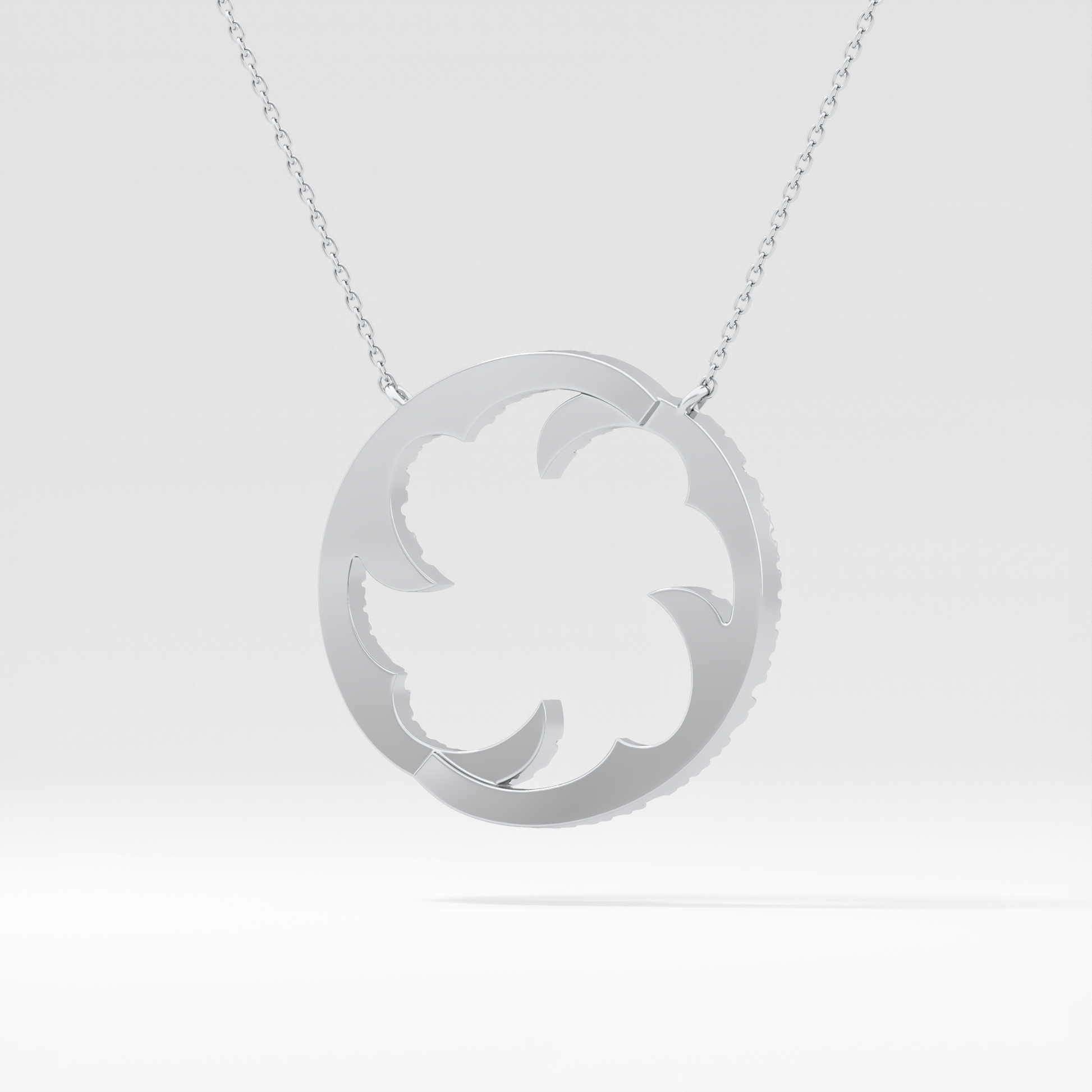 1.5 TCW Emerald Lab Grown Diamond Bezel Necklace