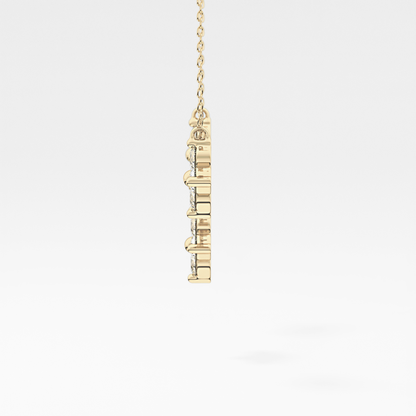 1.5 TCW Emerald Lab Grown Diamond Bezel Necklace