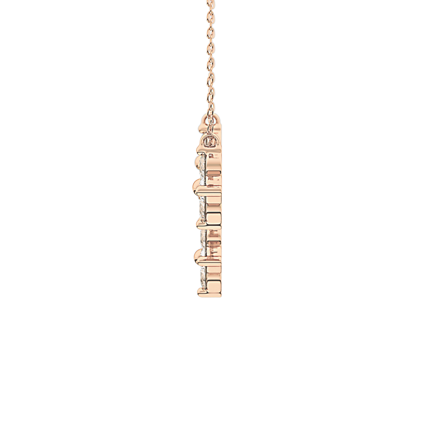 1.5 TCW Emerald Lab Grown Diamond Bezel Necklace