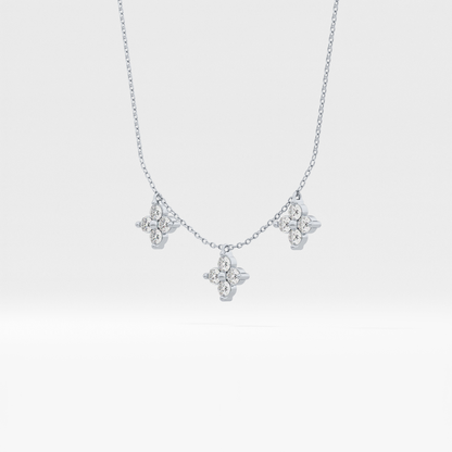 1.5 TCW Emerald Lab Grown Diamond Bezel Necklace