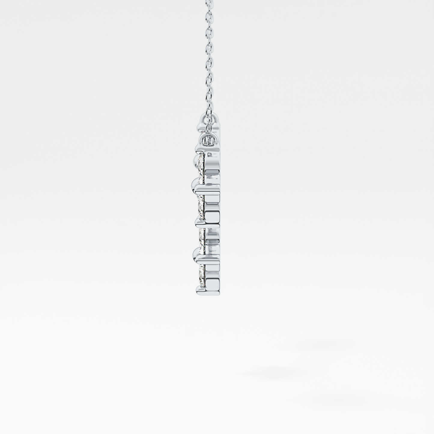1.5 TCW Emerald Lab Grown Diamond Bezel Necklace