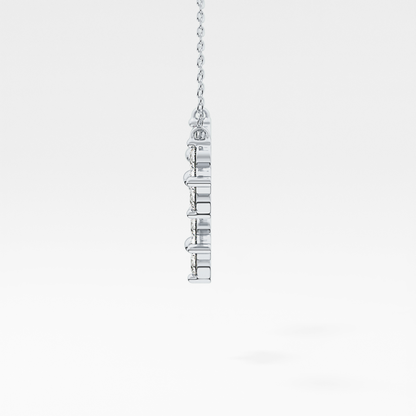 1.5 TCW Emerald Lab Grown Diamond Bezel Necklace