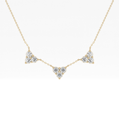 1.5 TCW Emerald Lab Grown Diamond Bezel Necklace