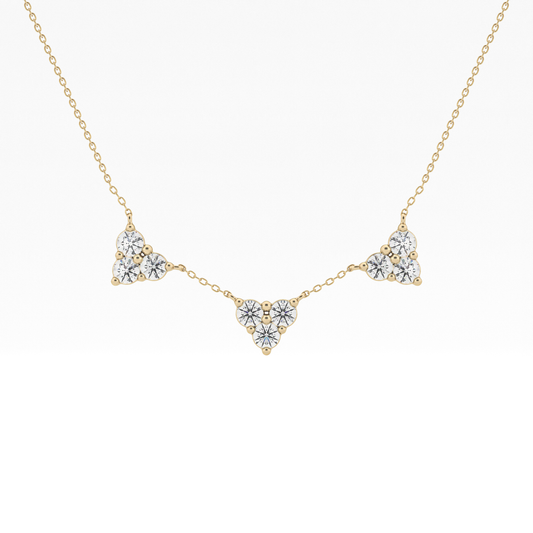 1.5 TCW Emerald Lab Grown Diamond Bezel Necklace