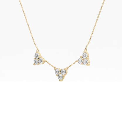 1.5 TCW Emerald Lab Grown Diamond Bezel Necklace