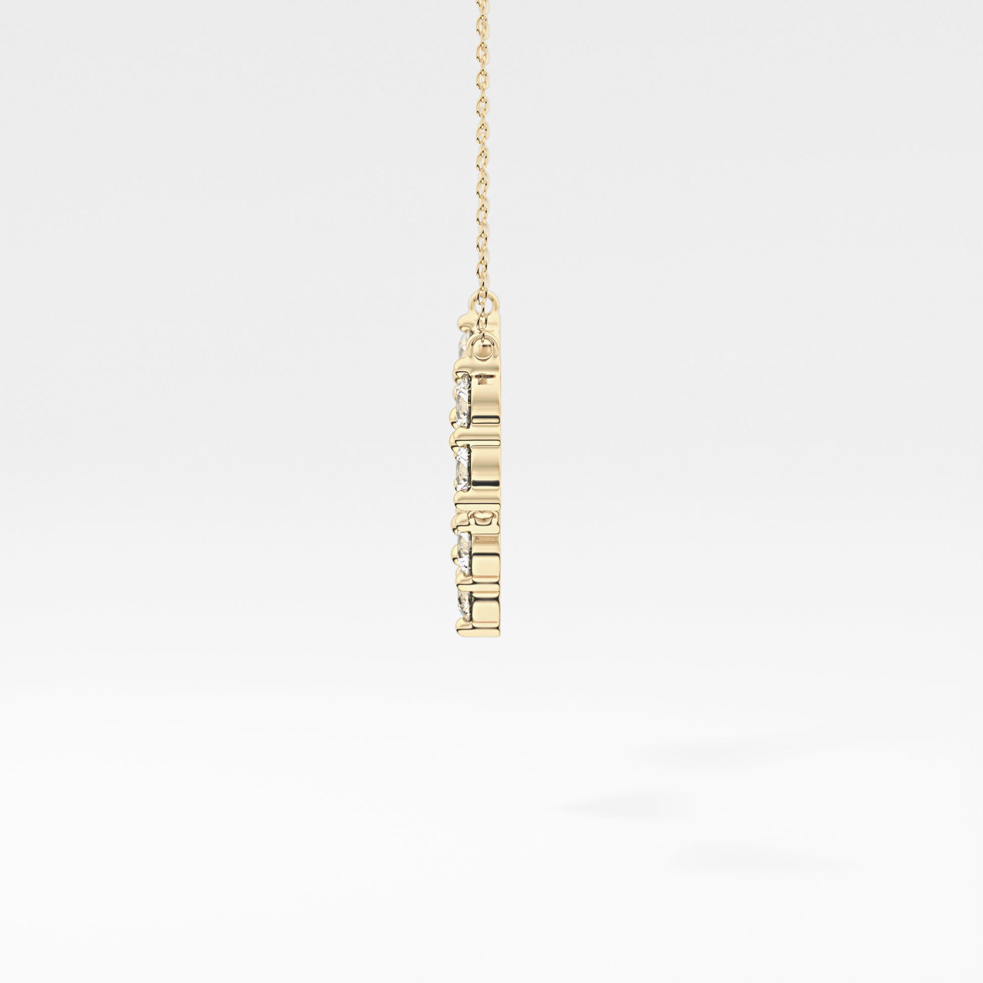 1.5 TCW Emerald Lab Grown Diamond Bezel Necklace