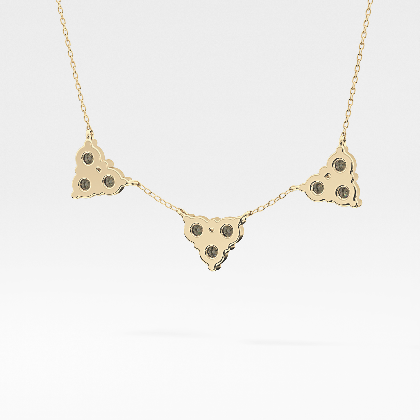 1.5 TCW Emerald Lab Grown Diamond Bezel Necklace