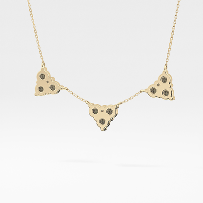 1.5 TCW Emerald Lab Grown Diamond Bezel Necklace