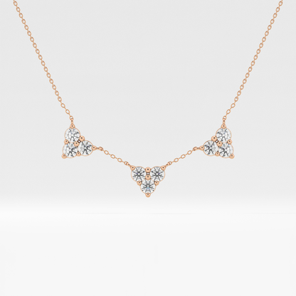 1.5 TCW Emerald Lab Grown Diamond Bezel Necklace