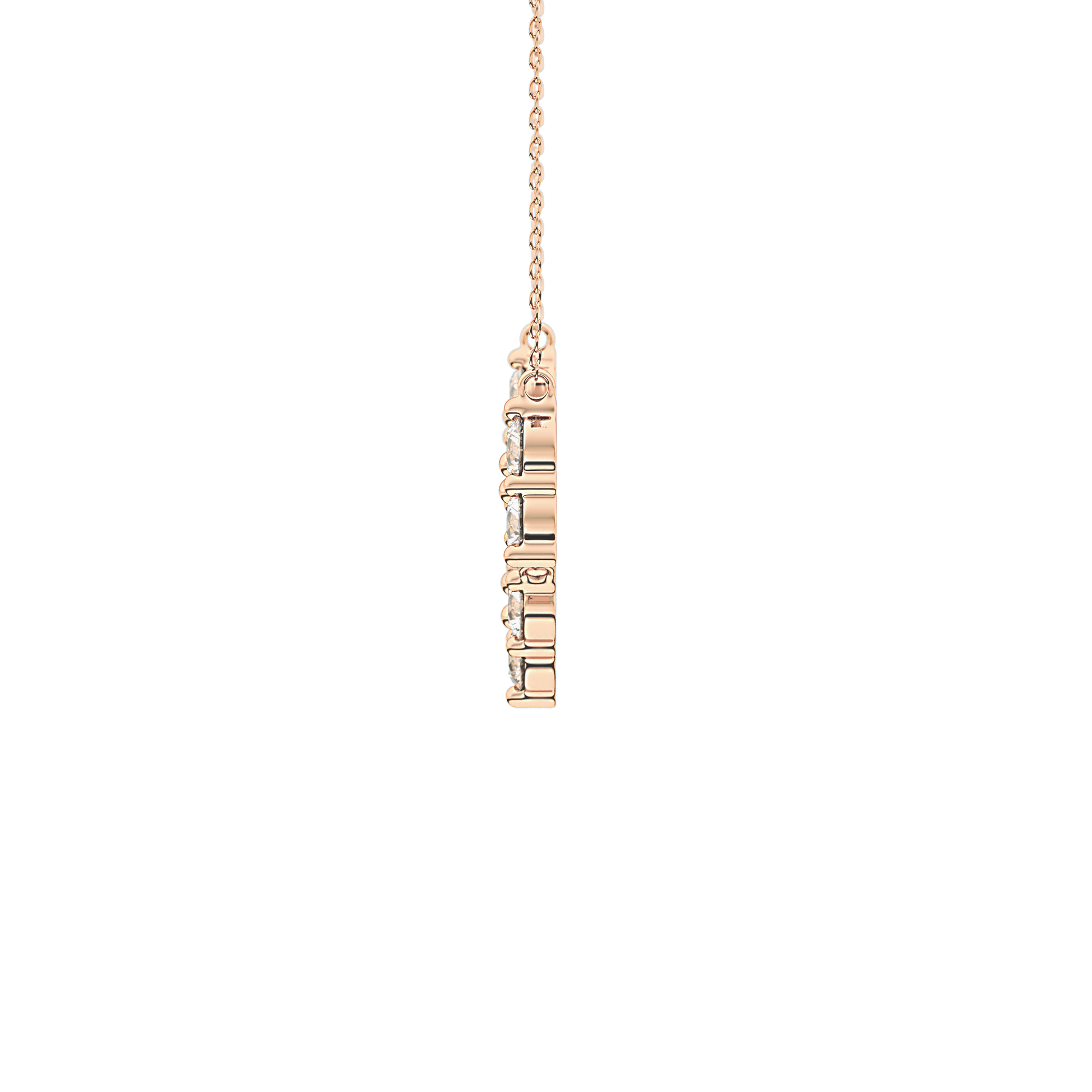 1.5 TCW Emerald Lab Grown Diamond Bezel Necklace