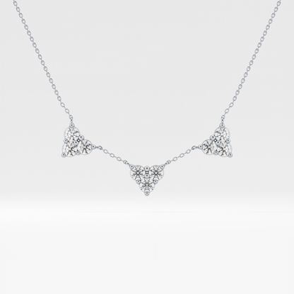 1.5 TCW Emerald Lab Grown Diamond Bezel Necklace