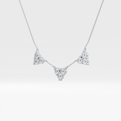 1.5 TCW Emerald Lab Grown Diamond Bezel Necklace