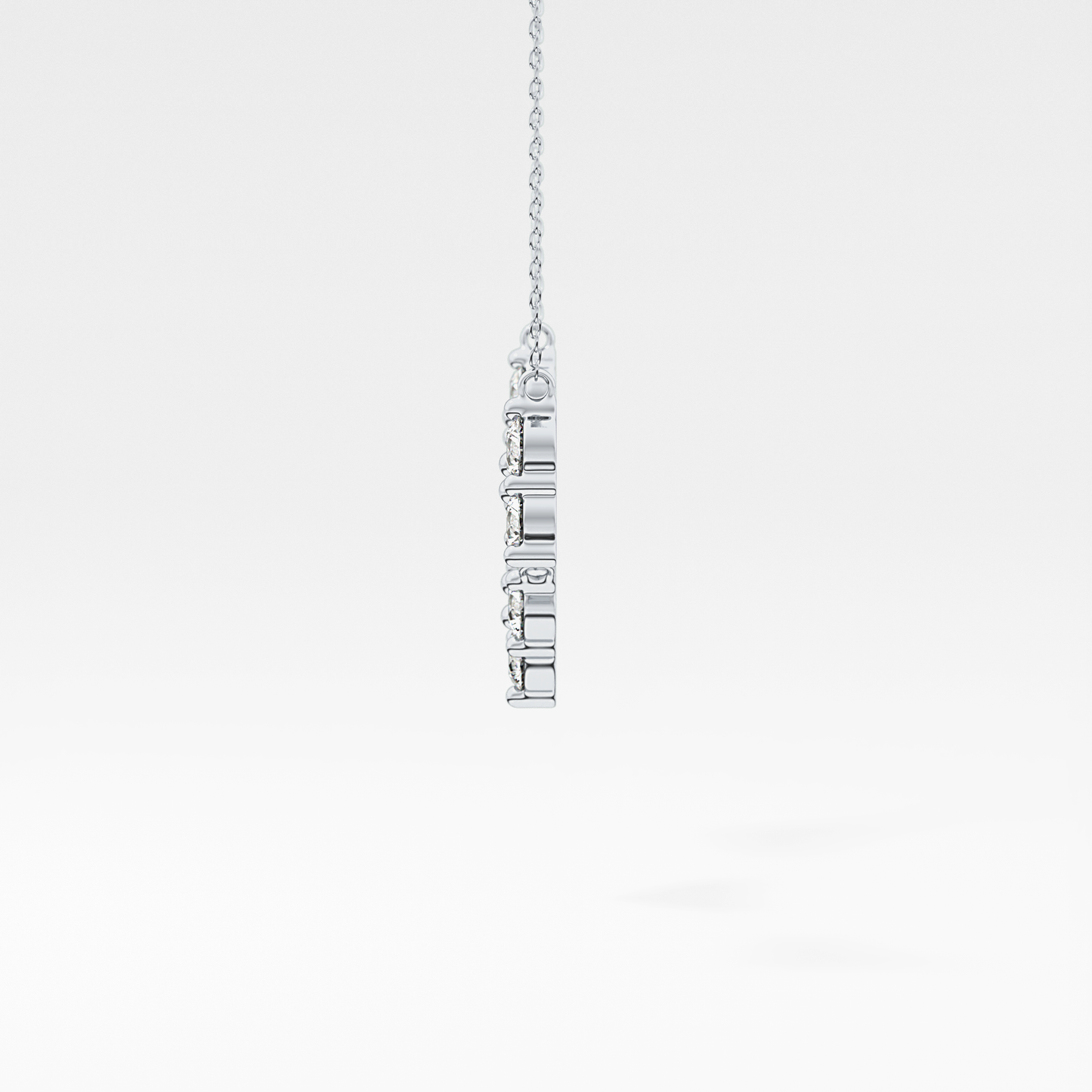 1.5 TCW Emerald Lab Grown Diamond Bezel Necklace