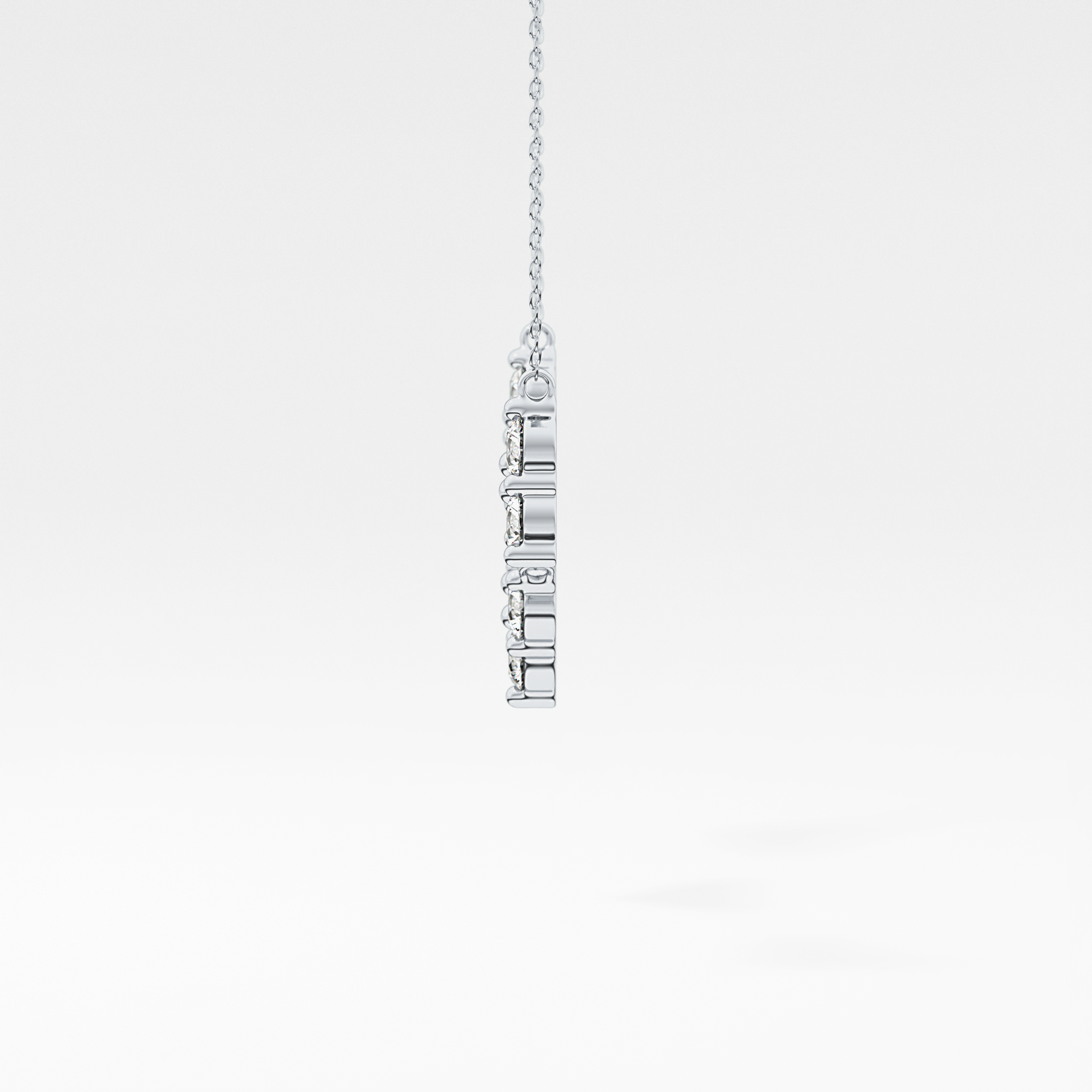 1.5 TCW Emerald Lab Grown Diamond Bezel Necklace