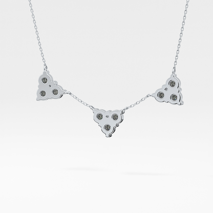 1.5 TCW Emerald Lab Grown Diamond Bezel Necklace