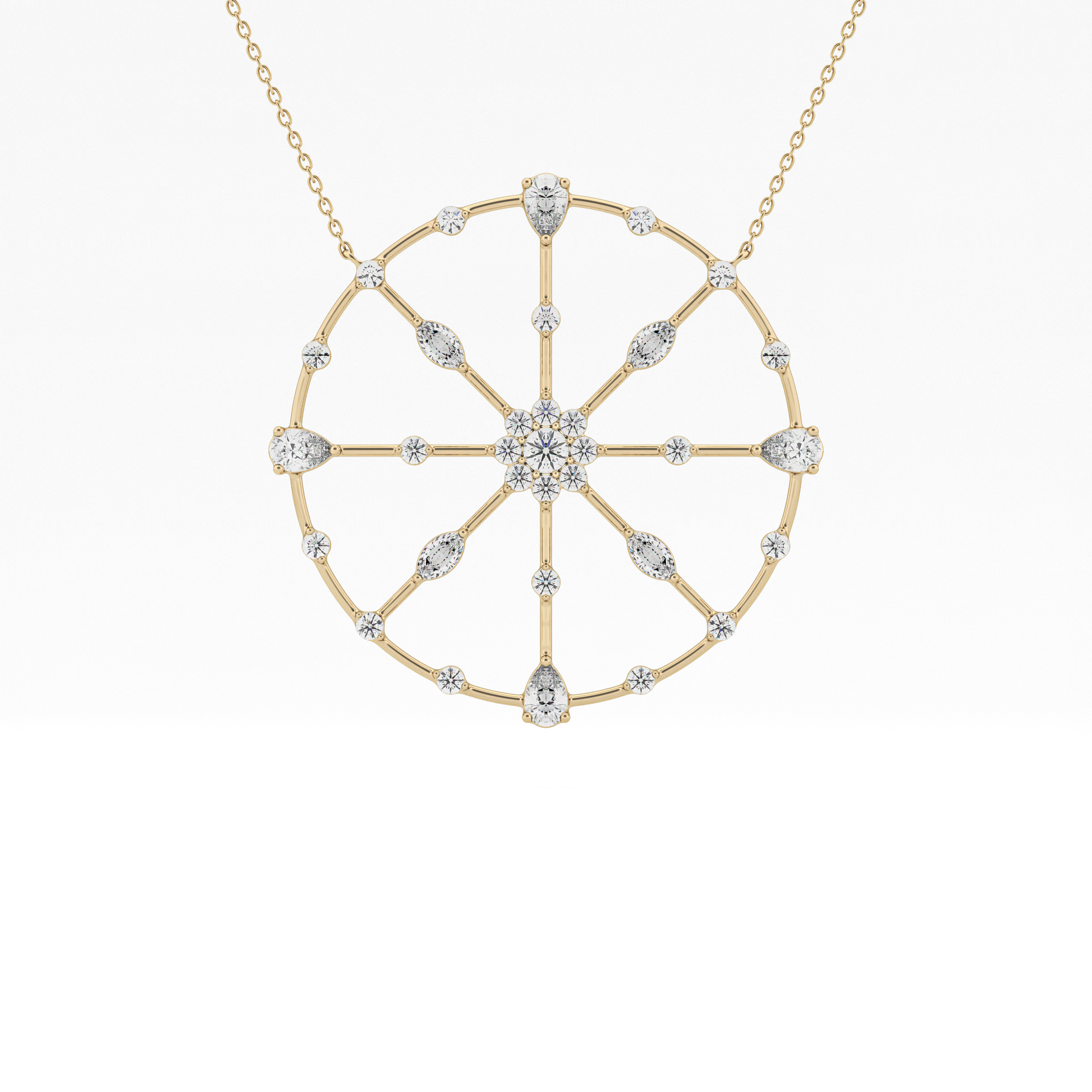 1.5 TCW Emerald Lab Grown Diamond Bezel Necklace