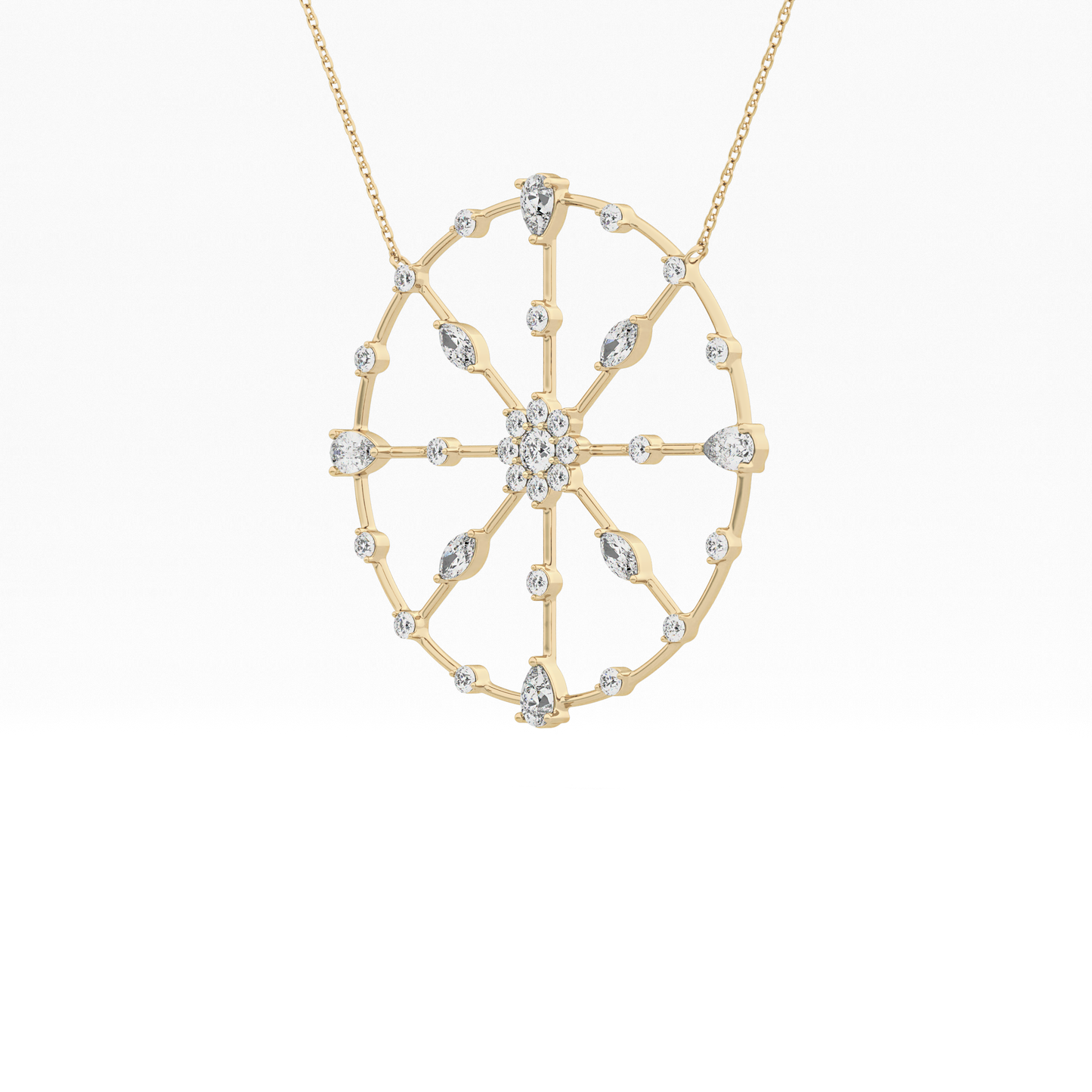 1.5 TCW Emerald Lab Grown Diamond Bezel Necklace